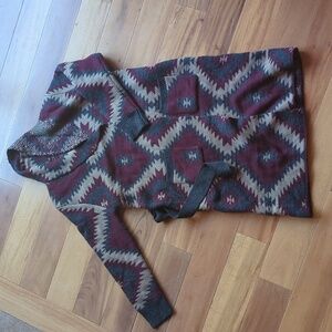 Stetson Aztec Duster Sweater L